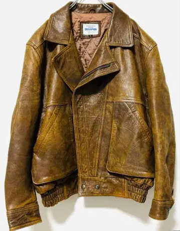 VINTAGE RIDERS JACKET 브라운 더블 라이더 자켓
