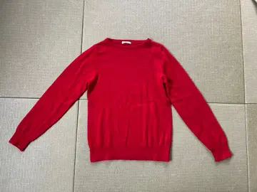 ANSPINNEN 레드 긴팔 스웨터 캐시미어 100%