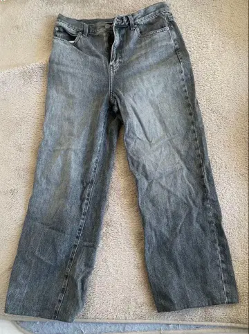 유니클로 그레이 데님 팬츠 허리 38cm 인심 96cm