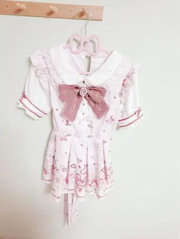 LIZLISA Afternoontea 패턴 셋업 반팔