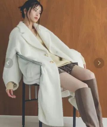 SNIDEL 샤기 롱 코트