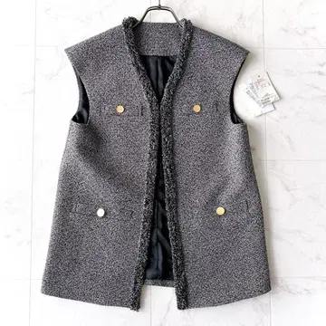 택 포함 미사용급 윔 가젯 팬시 베스트 멀티 컬러 골드 버튼