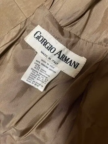 조르지오 아르마니 벨트 가죽 자켓