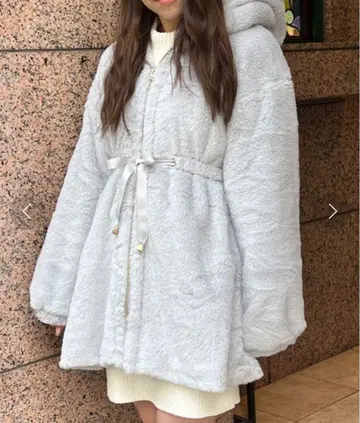 허리 조임 퍼 후드티 자켓