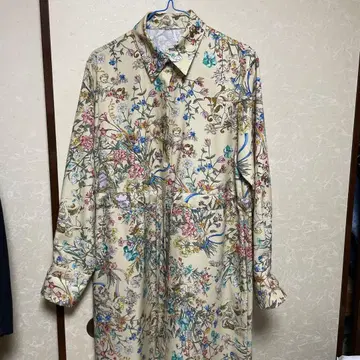 로이스크레용 꽃무늬 셔츠 원피스 (긴팔)