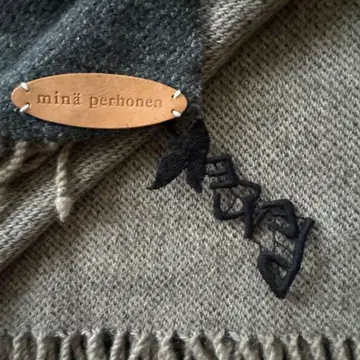 미나 페르호넨 캐시미어 스톨 머플러 차콜 미사용 새상품