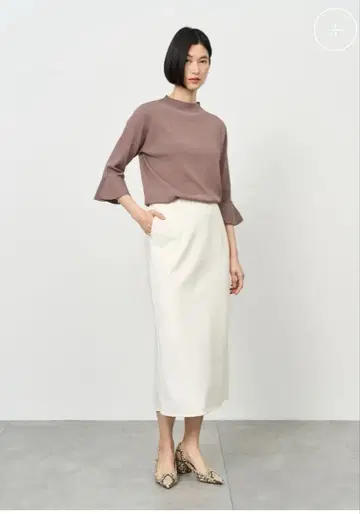 더블 저지 펜슬 스커트 S