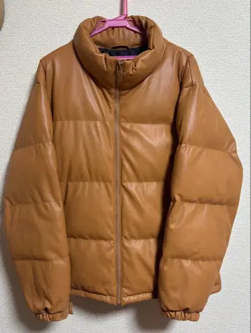 [새상품급] 히트 패디드 인조 가죽 블루종