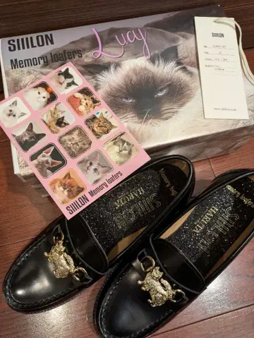 미사용 새상품 SIIILON HARUTA 고양이 로퍼 25cm Lucy