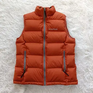 새상품급 90s 몽벨 montbell 두툼한 다운 베스트 오렌지 M