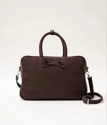 FEKETE 스웨이드 2way 리본 백 보스턴 백