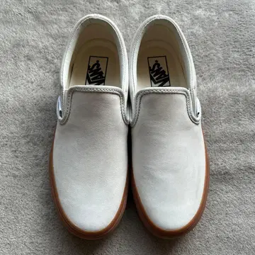 VANS 화이트 슬립온 25cm 미사용