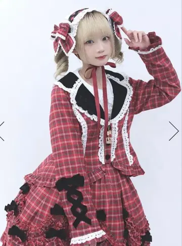 axes femme Chalmiere 타탄 체크 자켓 (와인)