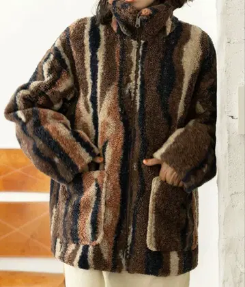 니코앤드 믹스 보아 지퍼 재킷