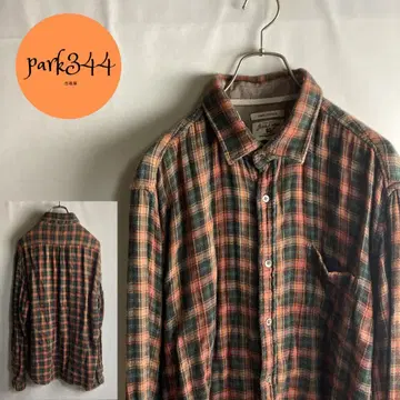 [ GILDED AGE 빅 사이즈 빈티지풍 코튼 체크 셔츠 ]