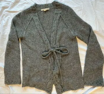 [ HUMAN WOMAN ] 그레이 니트 가디건 긴팔 알파카