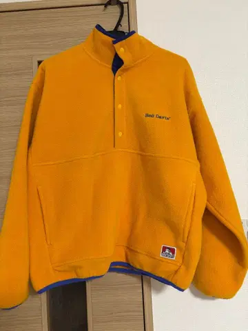 오렌지 플리스 자켓 하프 지퍼