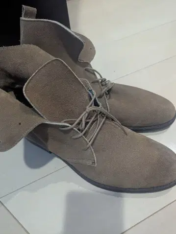 around the shoes 브라운 스웨이드 부츠 43