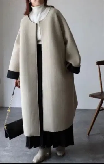 택 포함 미사용품 Riberry 본딩 노카라 코트 M