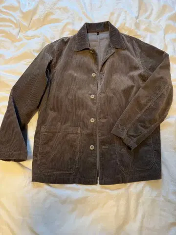 무인양품 나무 열매에서 만든 카포크 혼방 코듀로이 자켓 모카 브라운 M