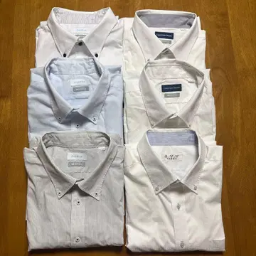 버튼 다운 셔츠 6장 세트