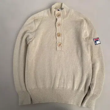 FILA 휠라 이탈리아제 빈티지 니트 소매 로고