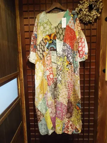 아즈노우아즈 패치워크 원피스 미사용 새상품