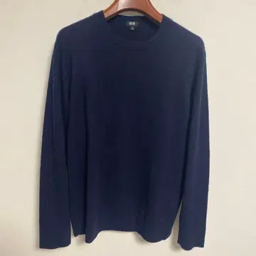 UNIQLO 유니클로 네이비 캐시미어 100% 긴팔 스웨터 XL
