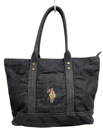 U.S. POLO ASSN. 데님 토트백 블랙 M