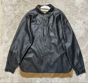 Ameri 아메리 리버서블 페이크 가죽 자켓