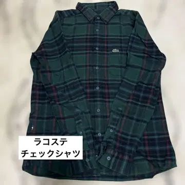 LACOSTE L!VE 체크 무늬 긴팔 셔츠 41