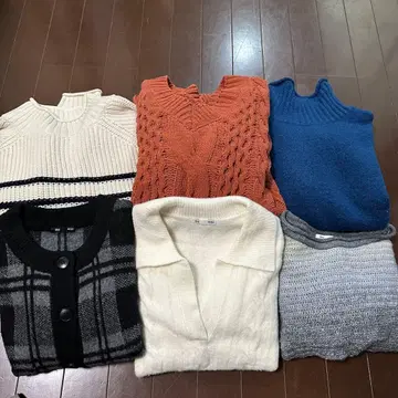 여성용 니트 M 사이즈 6점 묶음 판매