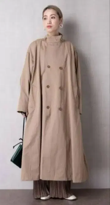 트렌치코트 빅 실루엣 스탠드 플레어 코트 freak's store