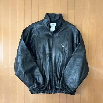 doublet wrinkle leather track jacket