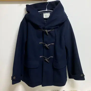 [새상품급] 어스뮤직에코로지 더플 코트 숏 기장 후드 부착