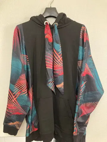 스카프 스트링 돌먼 슬리브 후드티