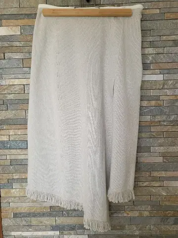 Drawer 화이트 프린지 스커트