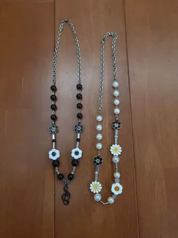 캐주얼 꽃 모티브 목걸이 2세트