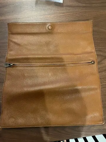 HERGOPOCH 브라운 가죽 클러치백