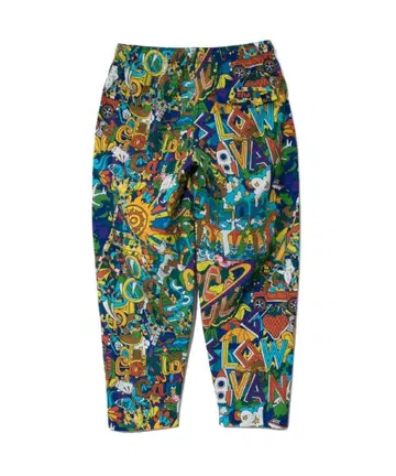 스트레치 축구 올 패턴 프린트 앵클 팬츠