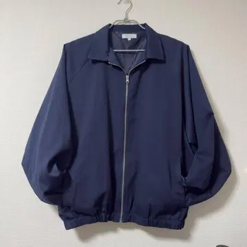 [가격 인하 가능] 오버 사이즈 돌먼 슬리브 숏 블루종 네이비