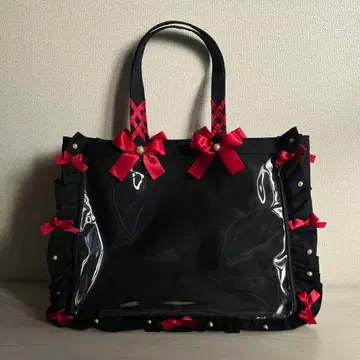 자카마트 A3 프릴 디자인 이타백용 토트백 레드