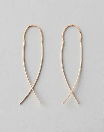 ete 아메리칸 귀걸이 K10 핑크 골드