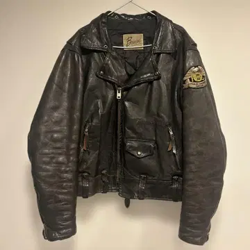 80s 더블 라이더 가죽 자켓