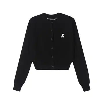 Rest&recreation 음표 자수 블랙 가디건