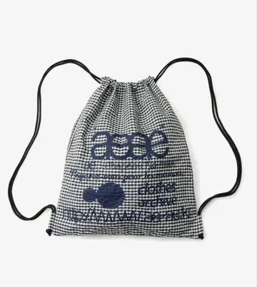 aeae WEB LOGO CHECK GYM SACK [BLUE]
