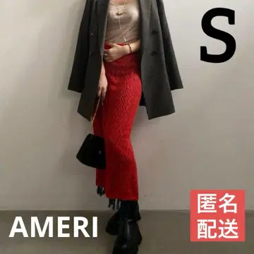 AMERI vintage 니트 스커트 빨간색 레드 S 아메리