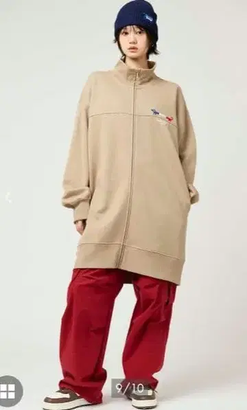 그라니프 나 가스기루이누 봉주르 프랑스 속기모 지퍼 롱 맨투맨