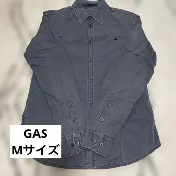 GAS (가스) 그레이 긴팔 셔츠 M 사이즈
