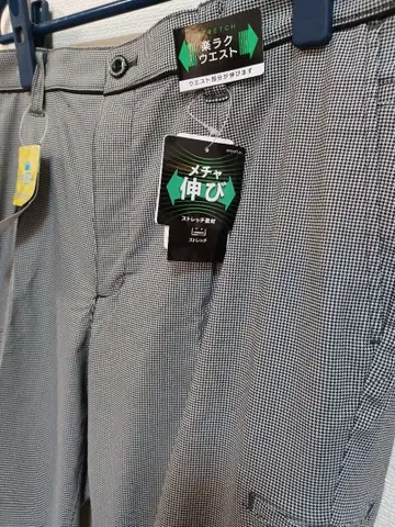 미사용 새상품 티고라 스트레치 체크 무늬 골프 팬츠 빅 사이즈 100